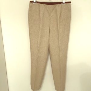 Ann Taylor tweed trouser with velvet trim